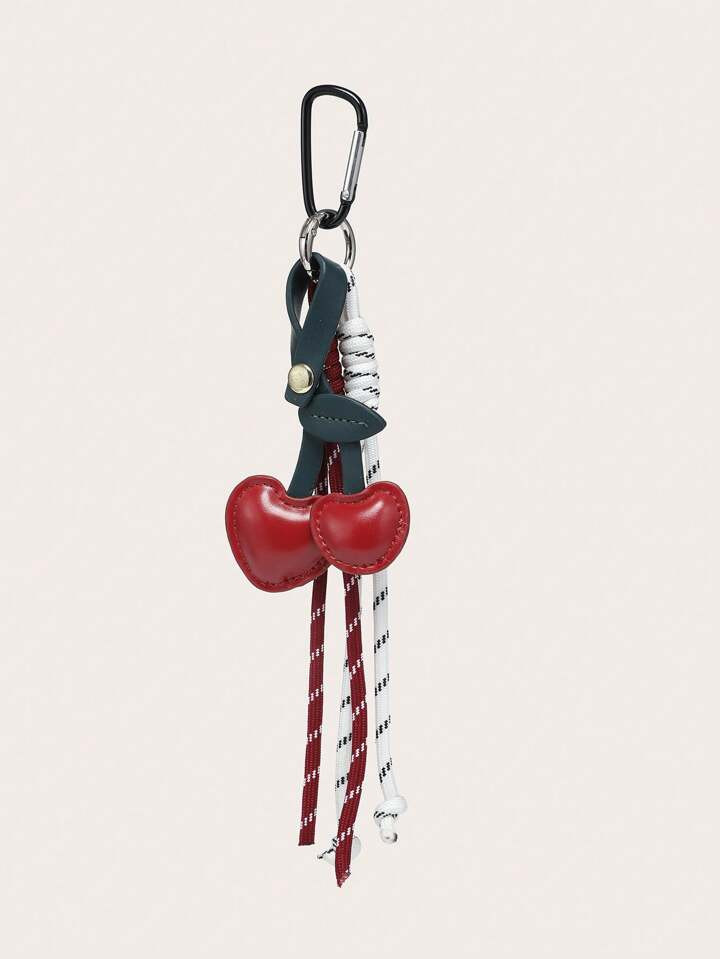 1pc DIY Cute 3D Heart & Cherry Key Chain Handbag & Luggage Charm Decor Gifts For Women Valentines | SHEIN