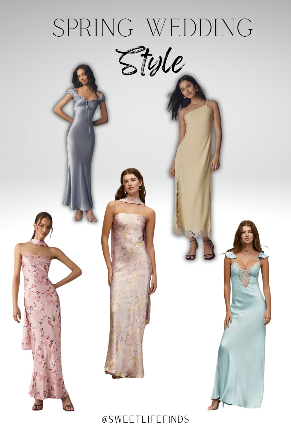 These spring wedding guest dresses are so pretty for garden weddings, dressy events, and all the spring invites coming up. Love the soft florals, satin, and pastel colors for an easy feminine look.
#SpringWeddingGuestDress #WeddingGuestDresses #SpringStyle #SweetLifeByKourtney 

 #LTKootd #LTKSeasonal #LTKWedding