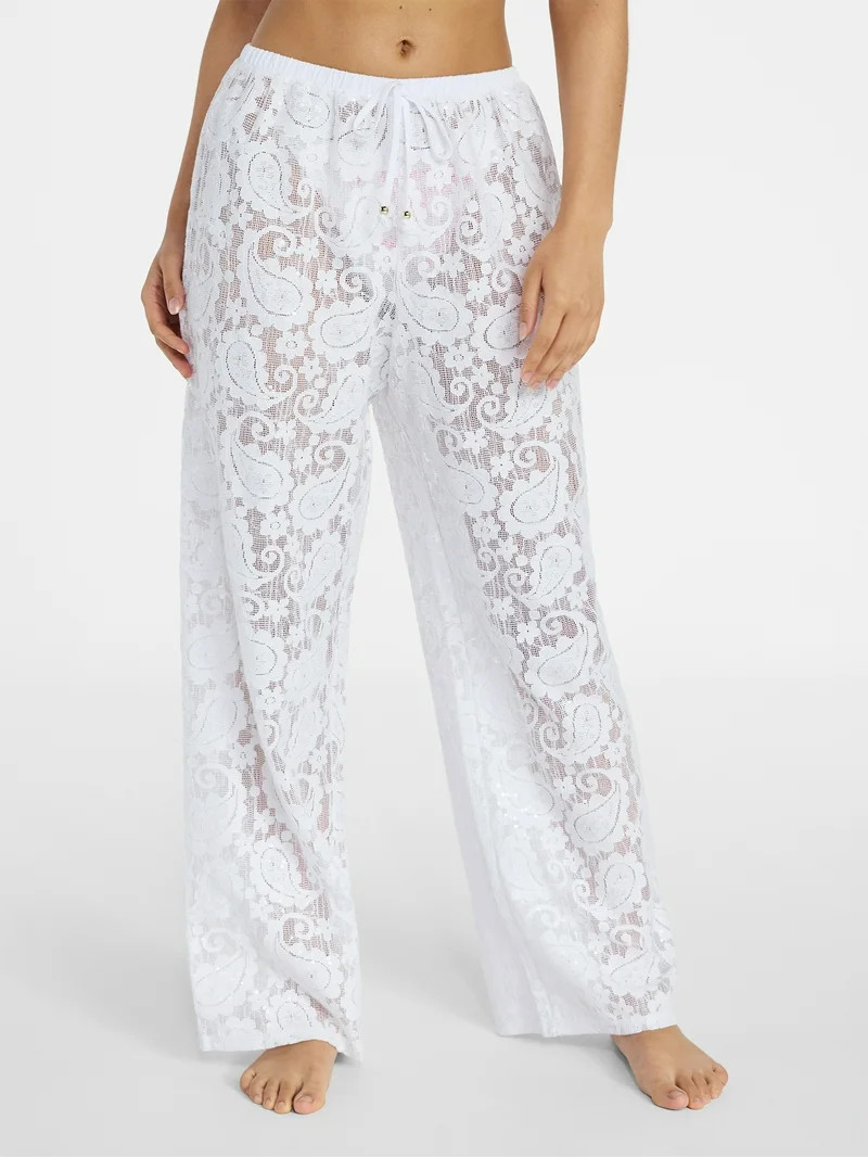 No Boundaries Lace Pants Swim Coverup, Women’s XXS-XXL | Walmart (US)