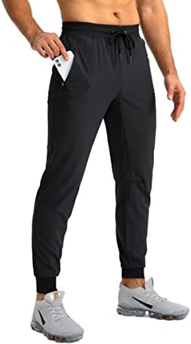 Pudolla Men's Lightweight Jogger Pants Workout Gym Running Pants with Zipper Pockets for Athletic... | Amazon (US)