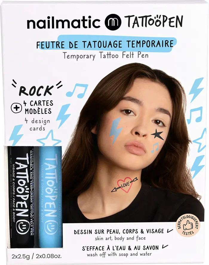 nailmatic TattooPen Rock Temporary Tattoo Felt Pen Kit | Nordstrom | Nordstrom