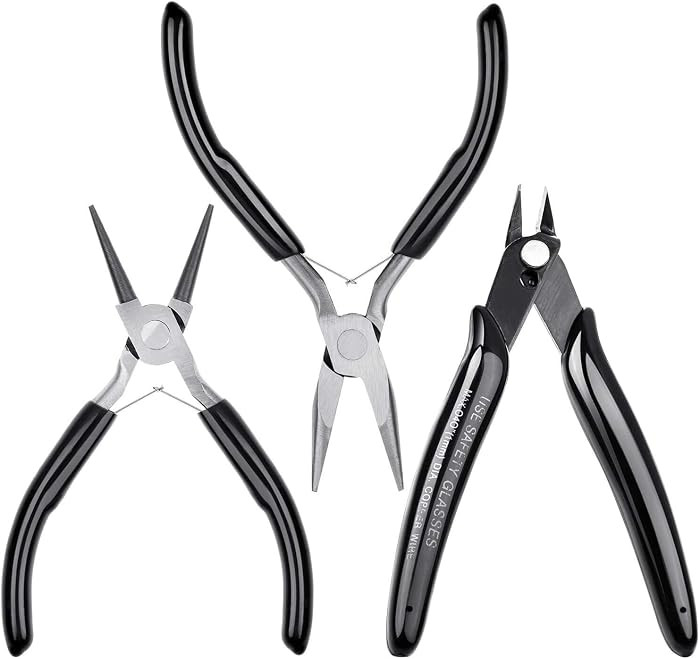 Jewelry Pliers, Cridoz Beading Pliers Set with Needle Nose Pliers, Round Nose Plier and Wire Cutt... | Amazon (US)