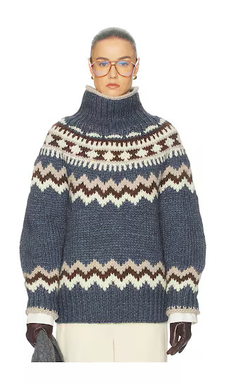 Asta Fairisle Sweater in Denim Multi | Revolve Clothing (Global)