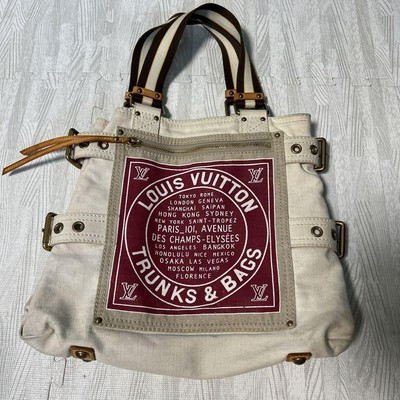 LOUIS VUITTON Cruise Globe Shopper MM Tote bag Red Rare 240725T | eBay US