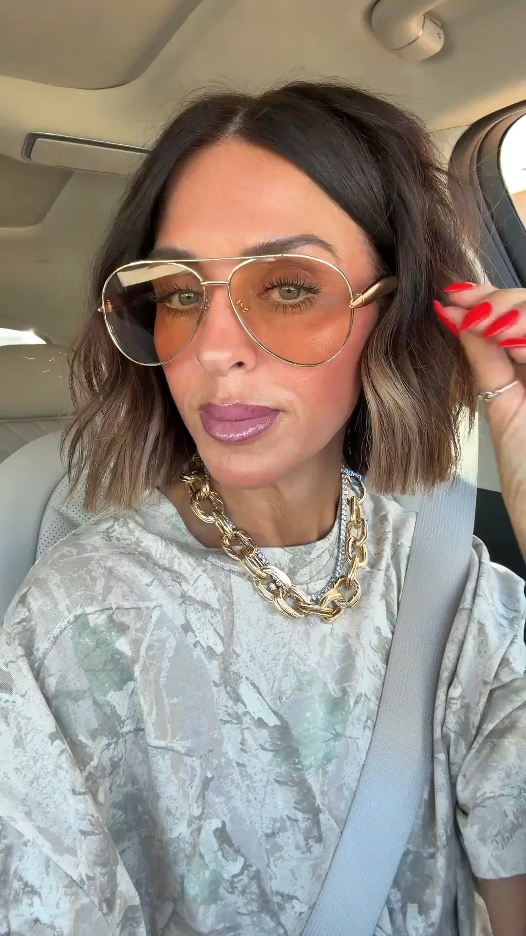 Amazon clear bronze sunglasses
Shirt - size M



#LTKdayinmylife #LTKootd