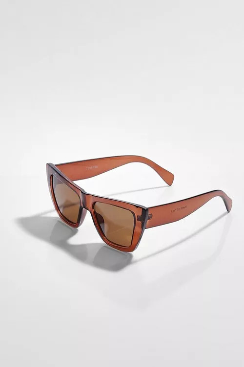 Chunky Tort Square Frame Sunglasses | Boohoo.com (US & CA)