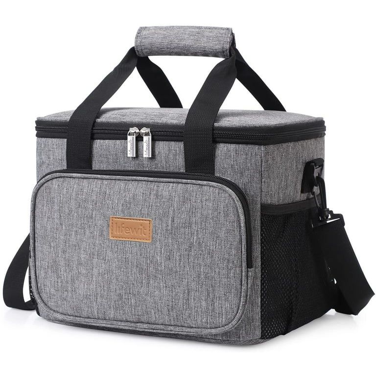 Lifewit 24-Can (15L) Large Lunch Bag Insulated Lunch Box Soft Cooler, Gray | Walmart (US)