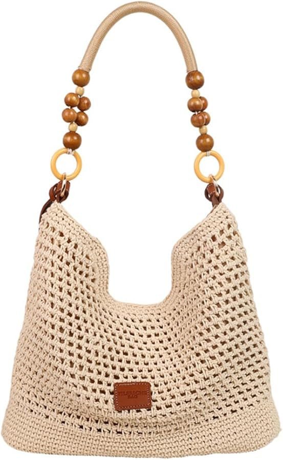 Bohemia Woven Straw Bag for Women Macrame Shoulder Tote Bags Crossbody Purses Summer Beach Top-Ha... | Amazon (US)