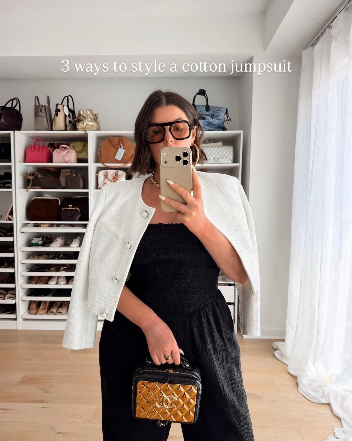 3 ways to style a cotton jumpsuit 🖤 Comment NEED for the 🔗.. swipe for styling ideas and where to wear them

Set runs true to size and is perfect for summer, I also have in white

You can shop all my content on my LTK (search julia.marie.b) or in my bio as well 😉 

https://liketk.it/6ihln

she’s giving brunch with the girls

farmers market.. kids sporting event vibes

elevated girls night out..date night vibes