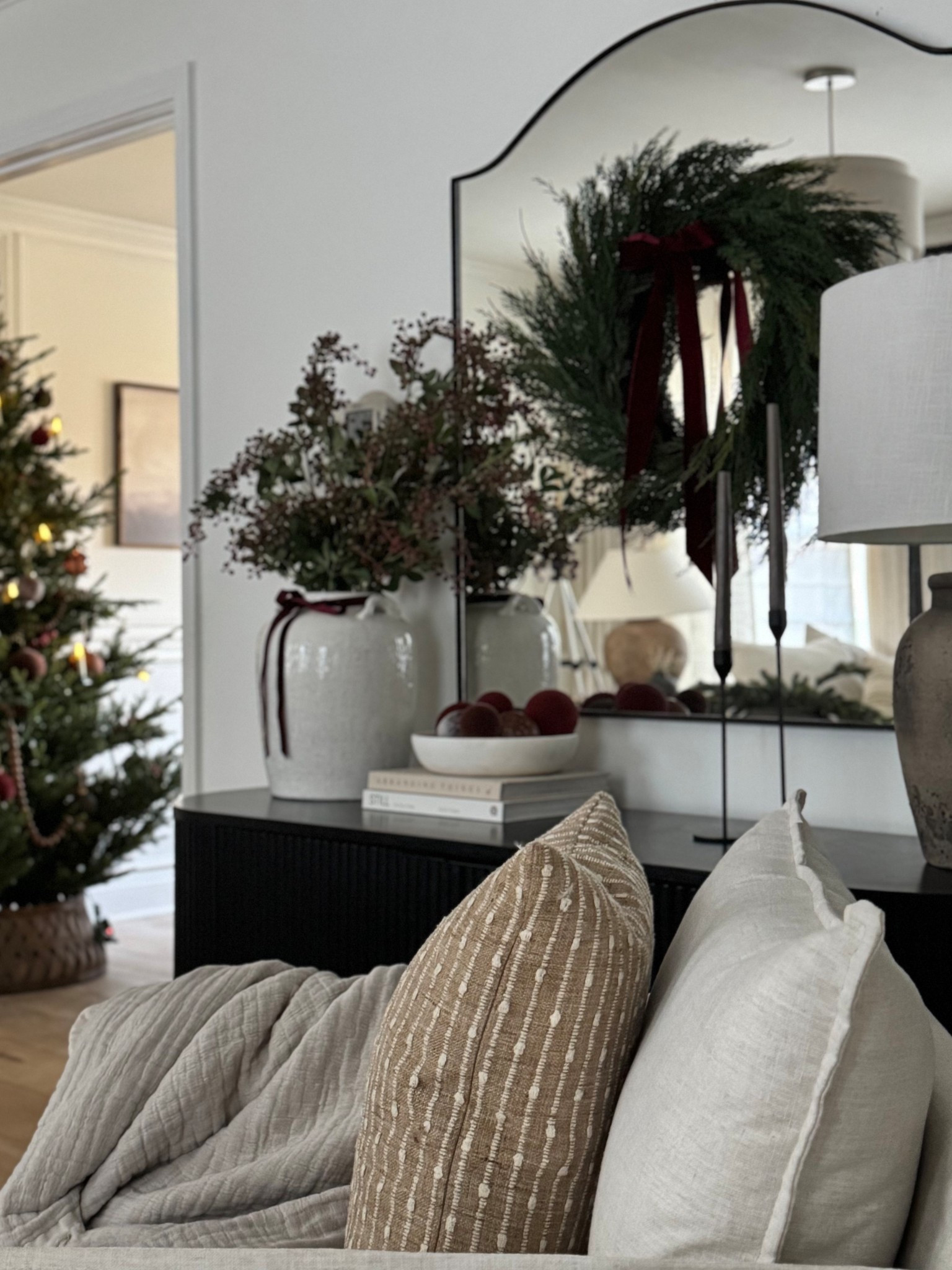 Christmas sideboard view

#LTKHoliday