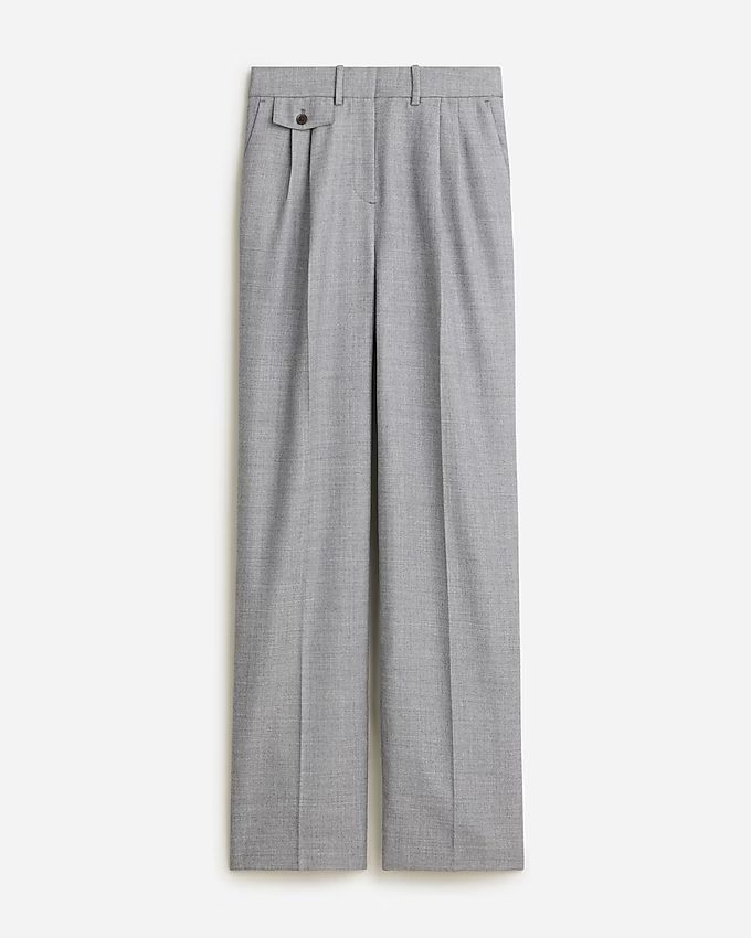 Collection pleated wide-leg pant in wool blend | J.Crew US