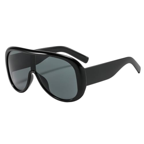 Shiratori Oversized Large-Frame Sunglasses for Women ，Trendy, UV400 Protection, Retro Chunky Sunglasses—High-Quality and Lightweight Black | Amazon (US)
