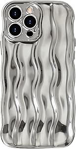 Anuck for iPhone 13 Pro Case Wavy Edge Water Ripple Pattern Design, Cute Wave Curly Frame Shape S... | Amazon (US)