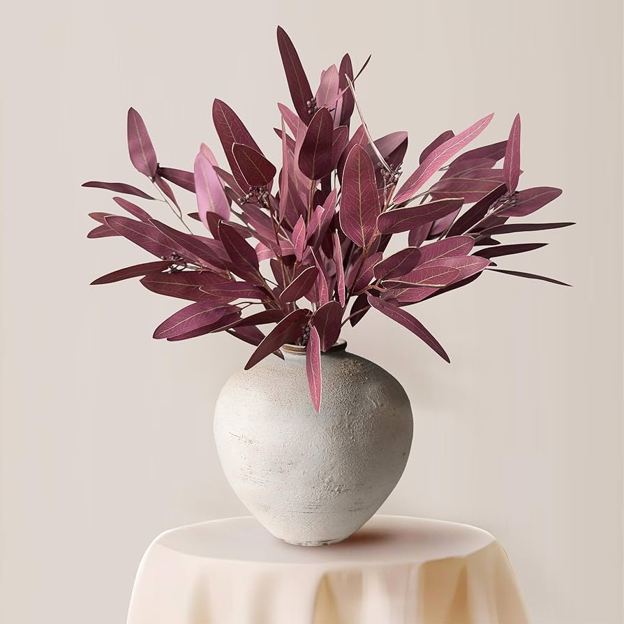 3 Pack Faux Eucalyptus Stems with Seeds -33 Inch Tall Fake Plants - Faux Green Leaf Stems - for L... | Amazon (US)