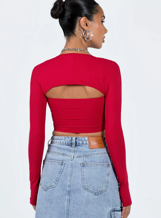 Koslo Bolero Top Red | Princess Polly US