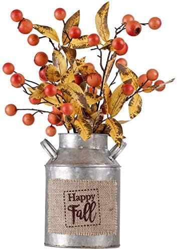 Valery Madelyn Hawthorn Arrangement in Milk Pitcher for Fall Decor, Artificial Hawthorn Potted in... | Amazon (US)