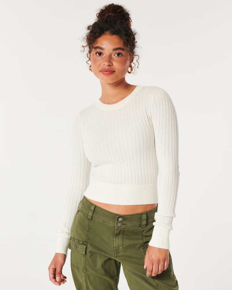 Ribbed Crew Sweater | Hollister (US)