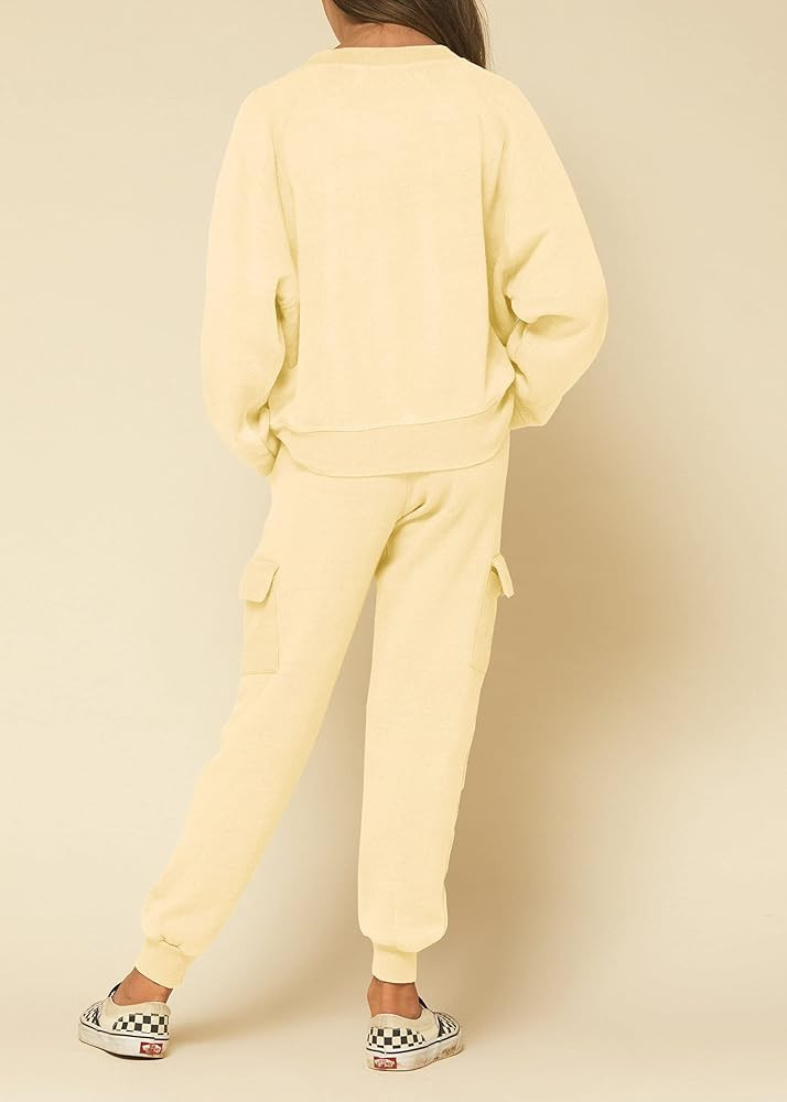 Imily Bela Kids Girls Sweatsuit Lounge sets Crewneck Sweatshirt Casual Drawstring Sweatpants with... | Amazon (US)