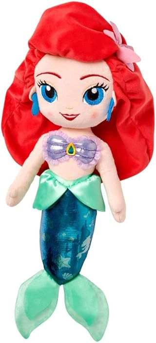 Disney Store Official Princess Plush Doll, Ariel from The Little Mermaid, Medium 14 Inches, Soft ... | Amazon (US)