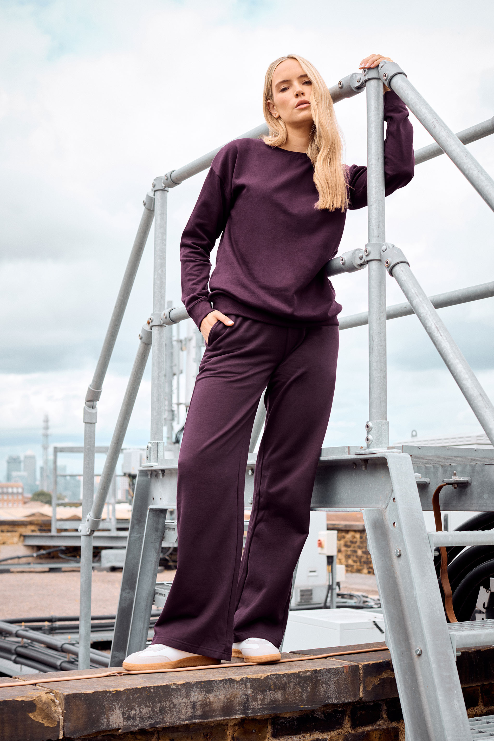 LTS Tall Purple Wide Leg Joggers | Long Tall Sally