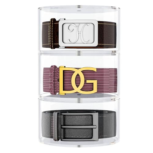 NIUBEE Belt Organizer, Acrylic 4 Layers Belt Case Storage Holder and Display for Accessories like... | Amazon (US)
