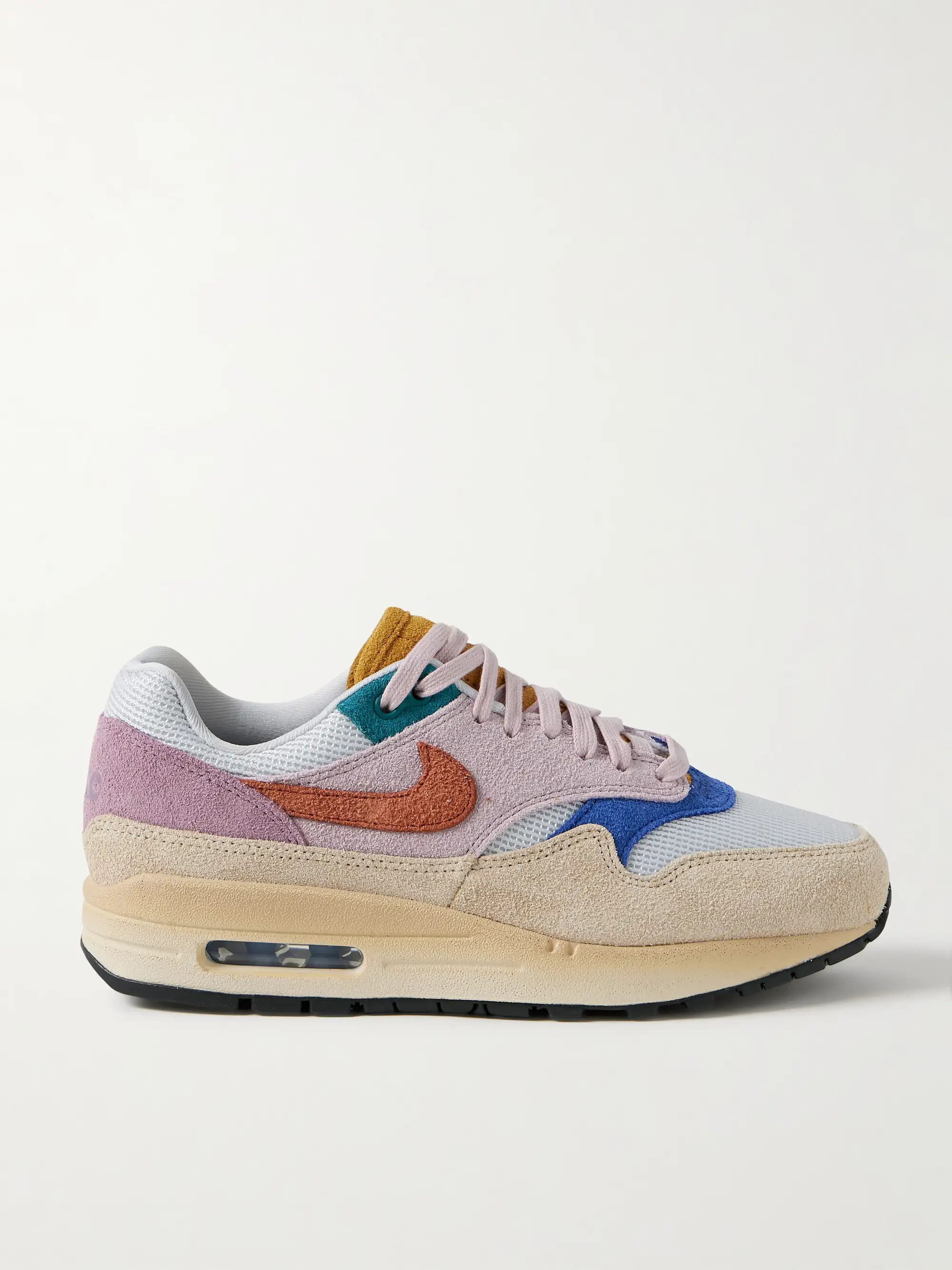 Air Max 1 '87 PRM suede and mesh sneakers | NET-A-PORTER (US)