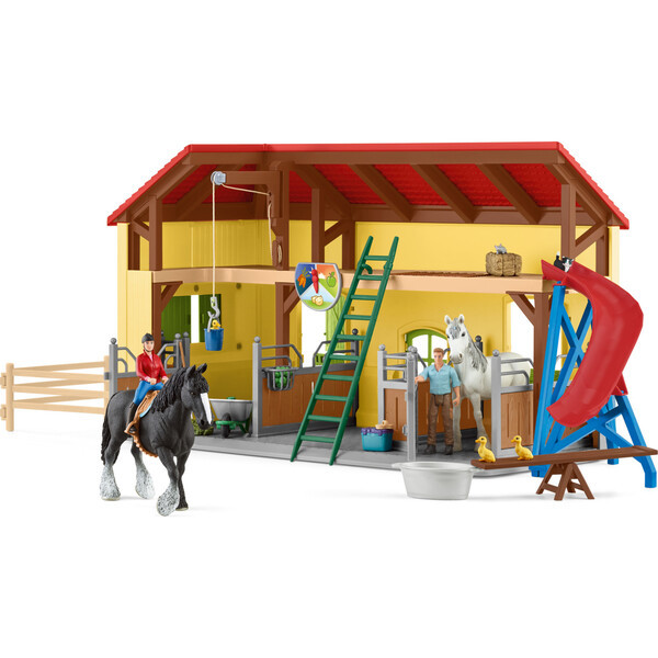 Schleich Farm World: Horse Stable Playset, 82 Pieces | Maisonette