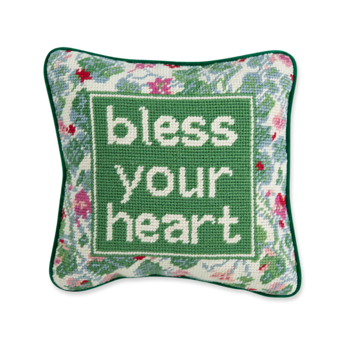 Furbish Studio - Bless Your Heart Needlepoint Pillow | Furbish Studio