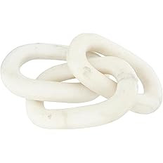 Bloomingville 13" L Decorative Marble Chain Link Figurine | Amazon (US)