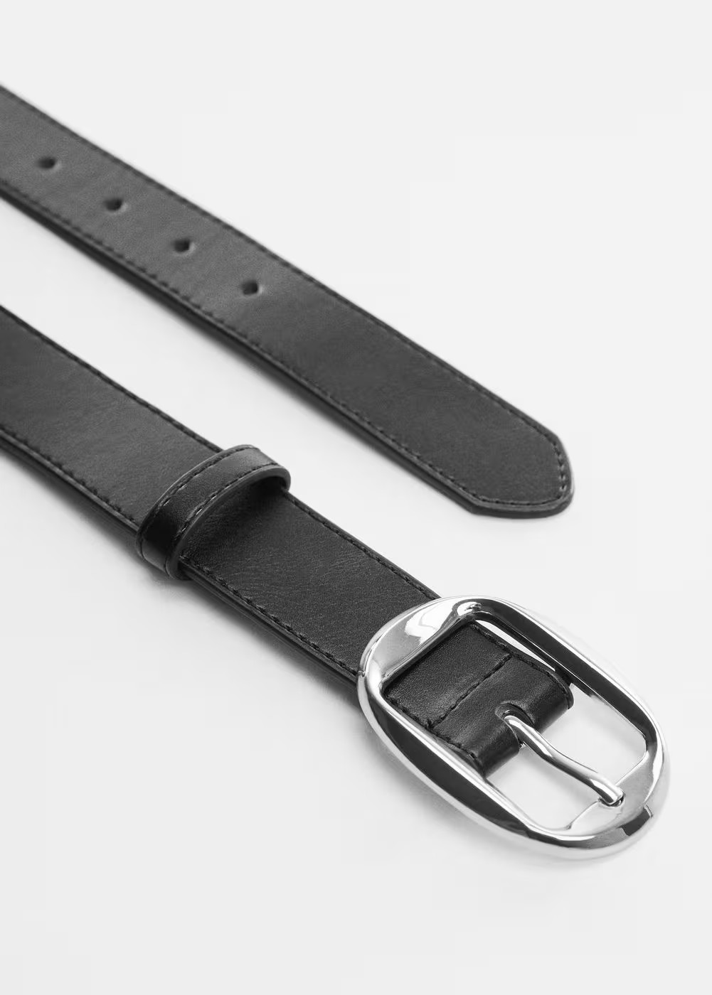 Oval buckle belt -  Women | Mango USA | MANGO (US)