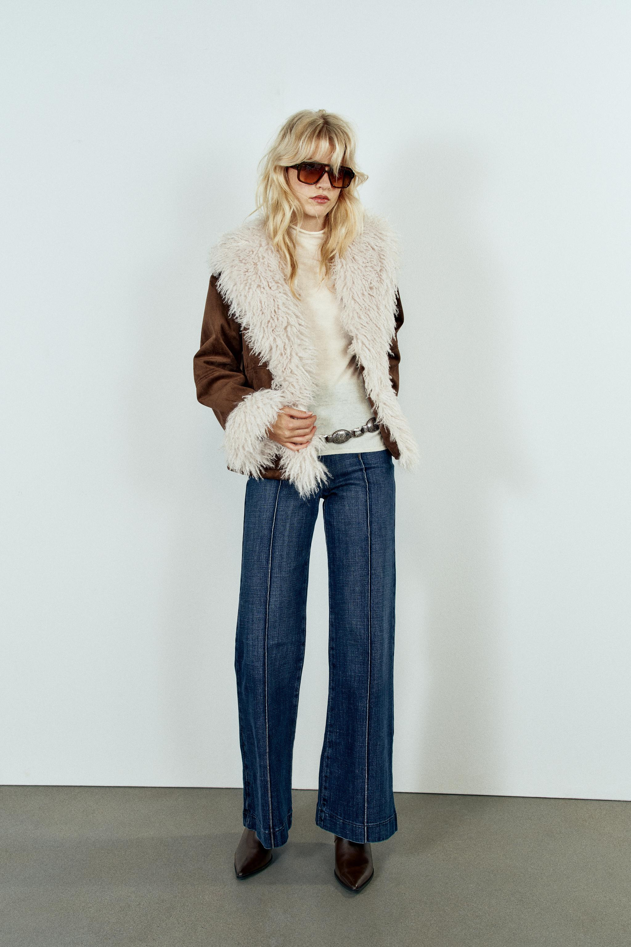 FAUX FUR COMBINED JACKET | Zara US