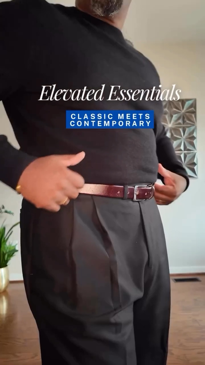 Black cashmere sweater tucked into wide leg trousers, paired with a rich burgundy leather belt and finished with classic penny loafers creates a menswear-inspired fit that’s both powerful and refined.

Details in link 

#menswear #menstyledaily #trending #mensfashion #Fashionreels #fashionblogger #fall #fallfashion #cashmere  #contentcreator #content  #style #menwithstyle #styleinspo #fashion 
#menswearinfluencer  #viral  #votd  #photography #blackman  #OOTD #menswearblogger  less

#LTKWorkwear #LTKMens #LTKStyleTip