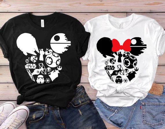 Star Wars Couples Gift  Disney Star Wars Couple Shirt Disney | Etsy | Etsy (US)
