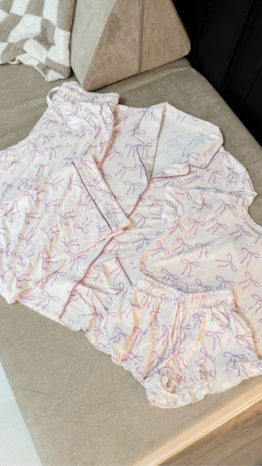 Matching bow set for my girl and I! Grabbed these for a little birthday photo shoot next week and I’m so excited, purple and bows?! Say less! Can not wait to capture these moments with my baby girl - how is she going to be TWO! 

Mom and me, matching pajamas, SILKS, bamboo pajamas, mom life, toddler girl pajamas, toddler girl must haves 

#LTKmomlife #LTKKids #LTKootd