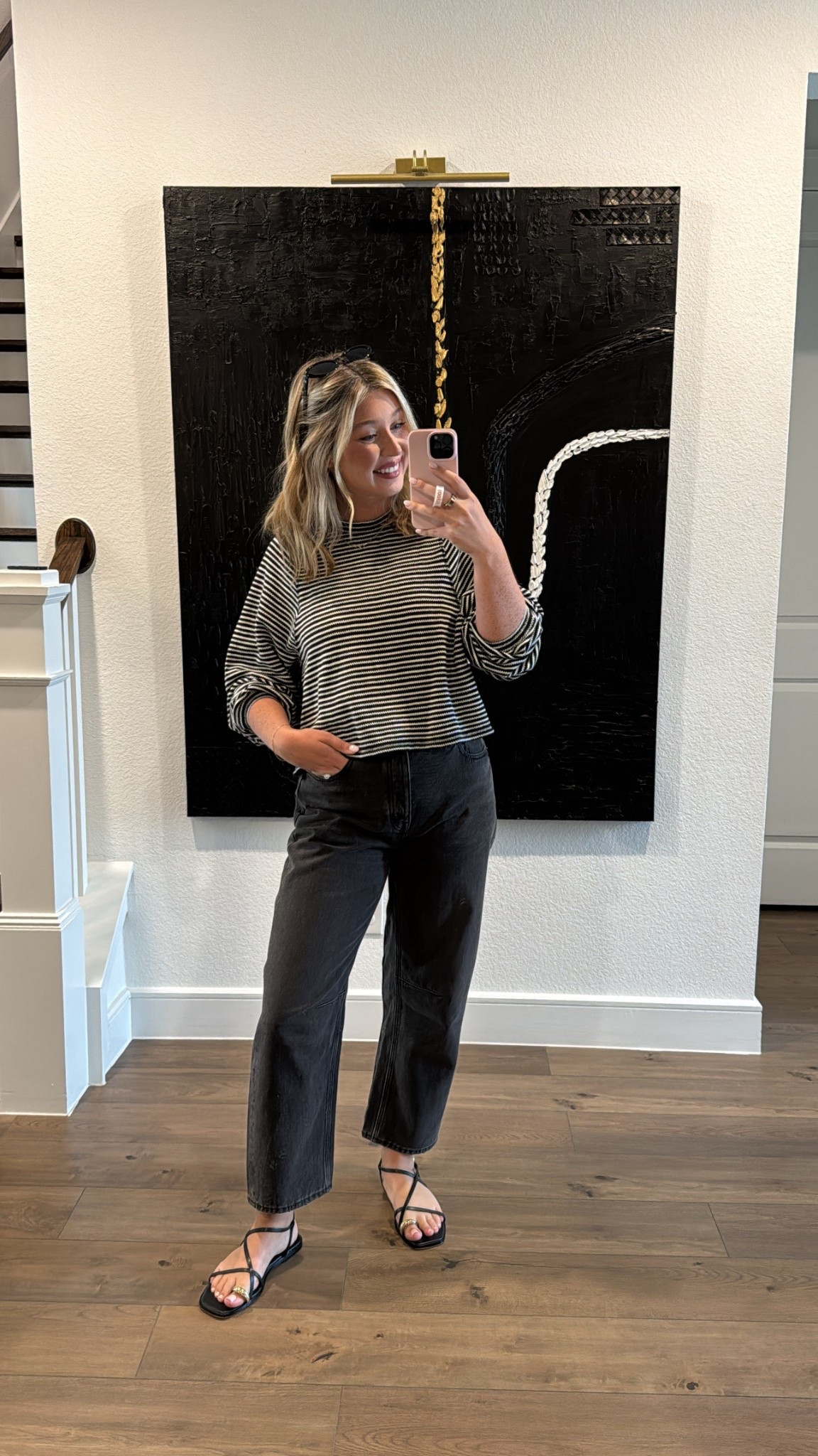 Top is in a medium. Jeans are in a size 28 (they run at least 1 size big)

#LTKStyleTip #LTKMidsize #LTKxMadewell