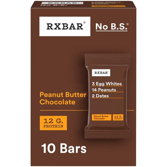 RXBAR, Peanut Butter Chocolate Gluten-Free Protein Bars, 10 Count | Walmart (US)