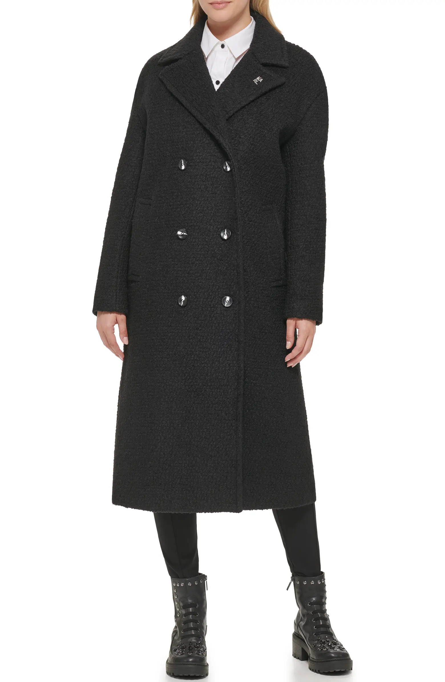 Double Breasted Long Wool Blend Coat | Nordstrom