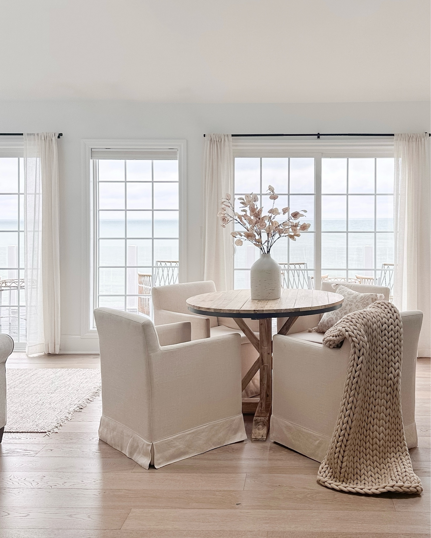 October views at the lake🤎

Round trestle dining table, white armchair, ivory curtains, window treatments, curtain rod, large vase, fall eucalyptus stems, neutral home decor, modern coastal

#LTKhome #LTKsalealert #LTKfindsunder100