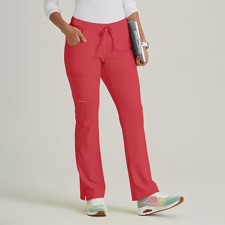 Skechers Sk201 Reliance 3-Pocket Mid-Rise Straight Leg Womens Tag Free Stretch Fabric Moisture Wicking Scrub Pant, Xx-small, Red | JCPenney
