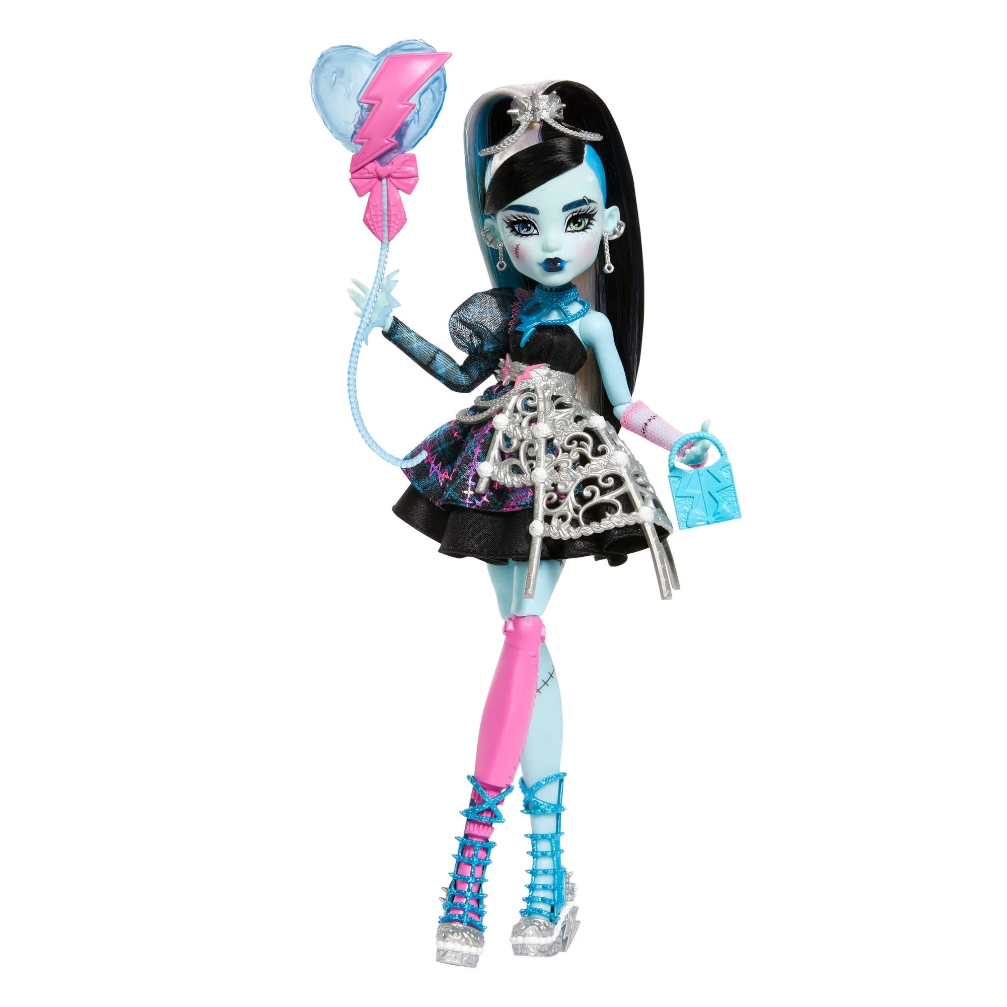 Monster High Scary Sweet Birthday Frankie Stein Doll in Party Dress with Balloon & Gift | Walmart (US)
