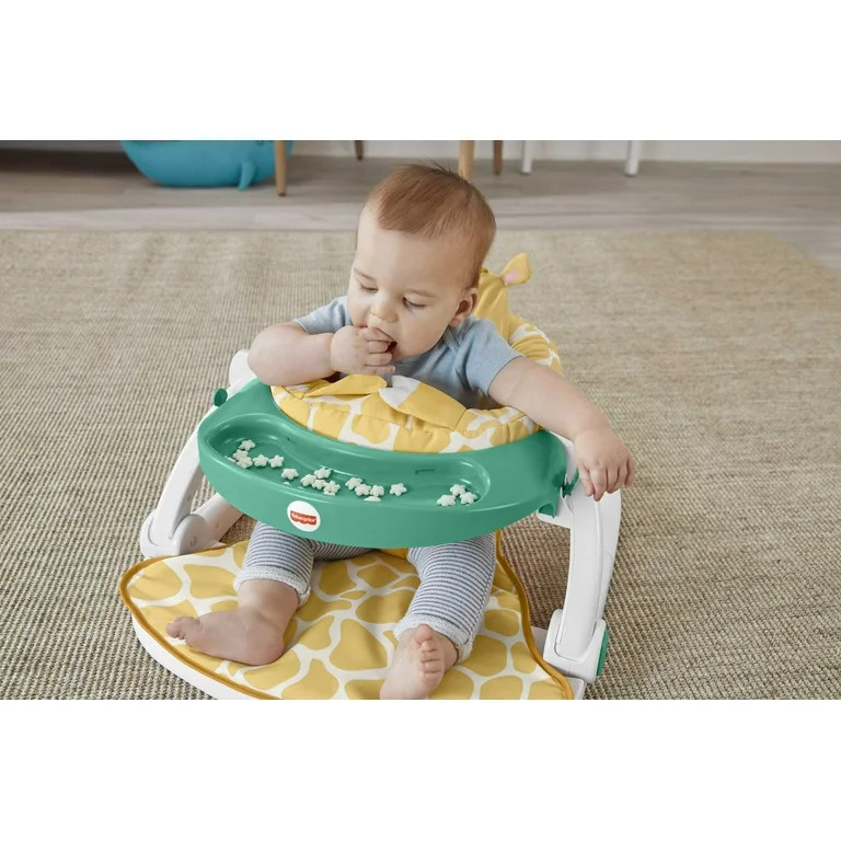 Fisher-Price Portable Baby Chair with Snack Tray and Toy Bar, Premium Sit-Me-up Seat, Giraffe - W... | Walmart (US)