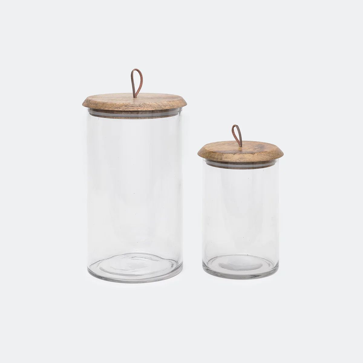 Mango Wood & Glass Lidded Jar | Shoppe Amber Interiors | Amber Interiors
