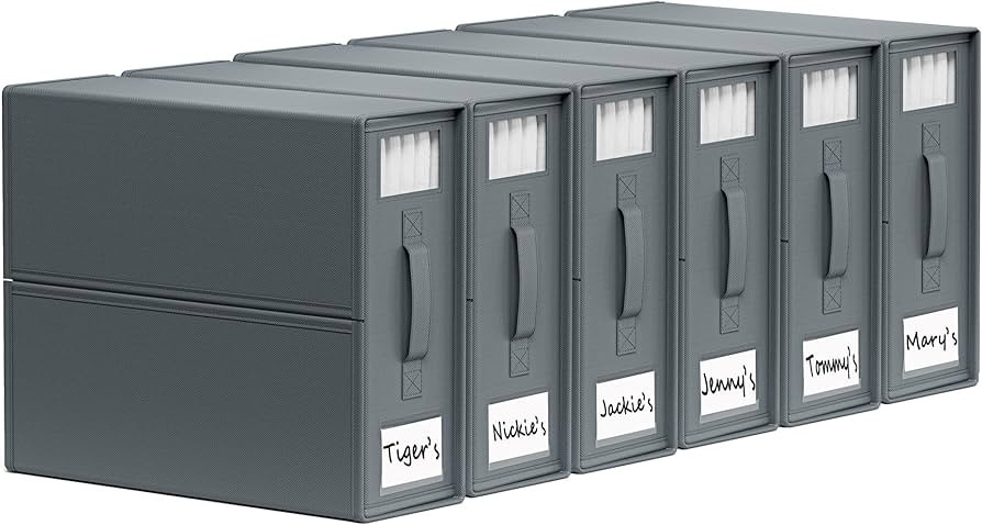 SheetCube Bed Sheet Organizers and Storage 6 Pack, Foldable Linen Closet Organizer with Window an... | Amazon (US)