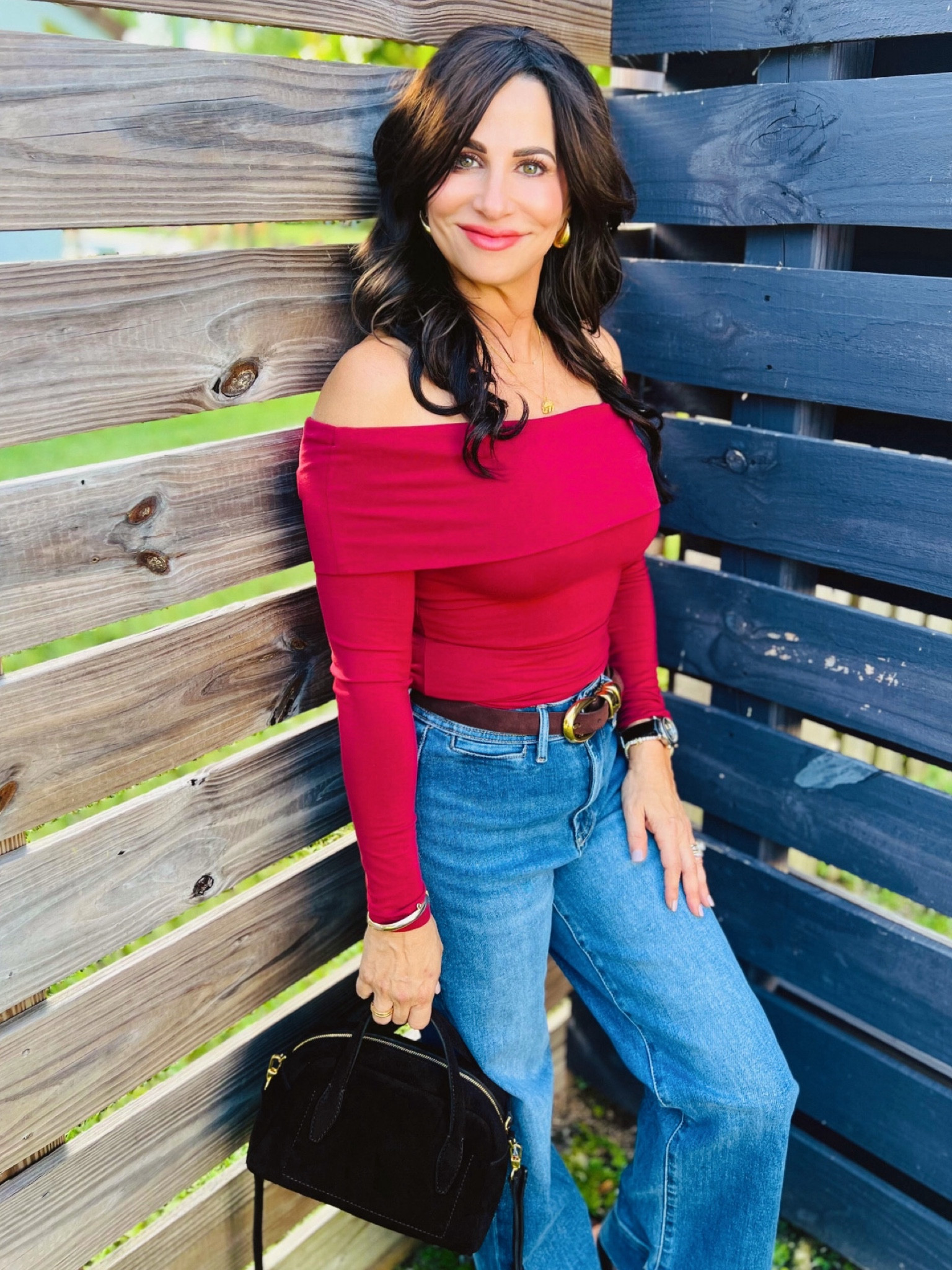 Trending colors for fall . Top med , jeans 25 , belt sm 

#LTKSeasonal #LTKStyleTip #LTKOver40