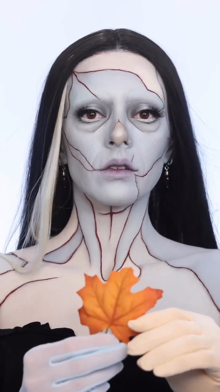 a leaf? for me?? 🥹🍁🖤 vid ib @mario_leccese 

products I couldn’t tag:
Glisten Cosmetics spectra bases in white, grey & blue
Blend Bunny Cosmetics x Ellis Atlantis V2 30 pan palette
Tatti Lashes in the finishing touch
Kaleidos Makeup cloud lab lip clays in queen of the night & scorpion fruit

#LTKgrwm #LTKBeauty