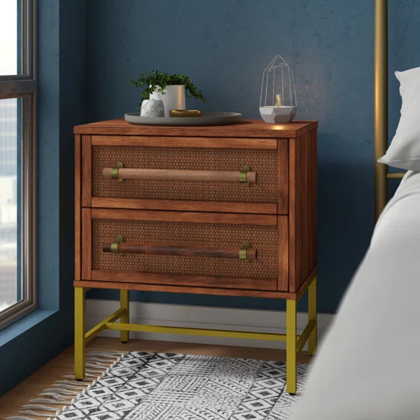 Sophia 2 - Drawer Solid Wood Nightstand | Wayfair North America