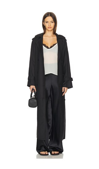 LIONESS x REVOLVE Penny Trench Coat in Black. - size XXS | Revolve Clothing (Global)