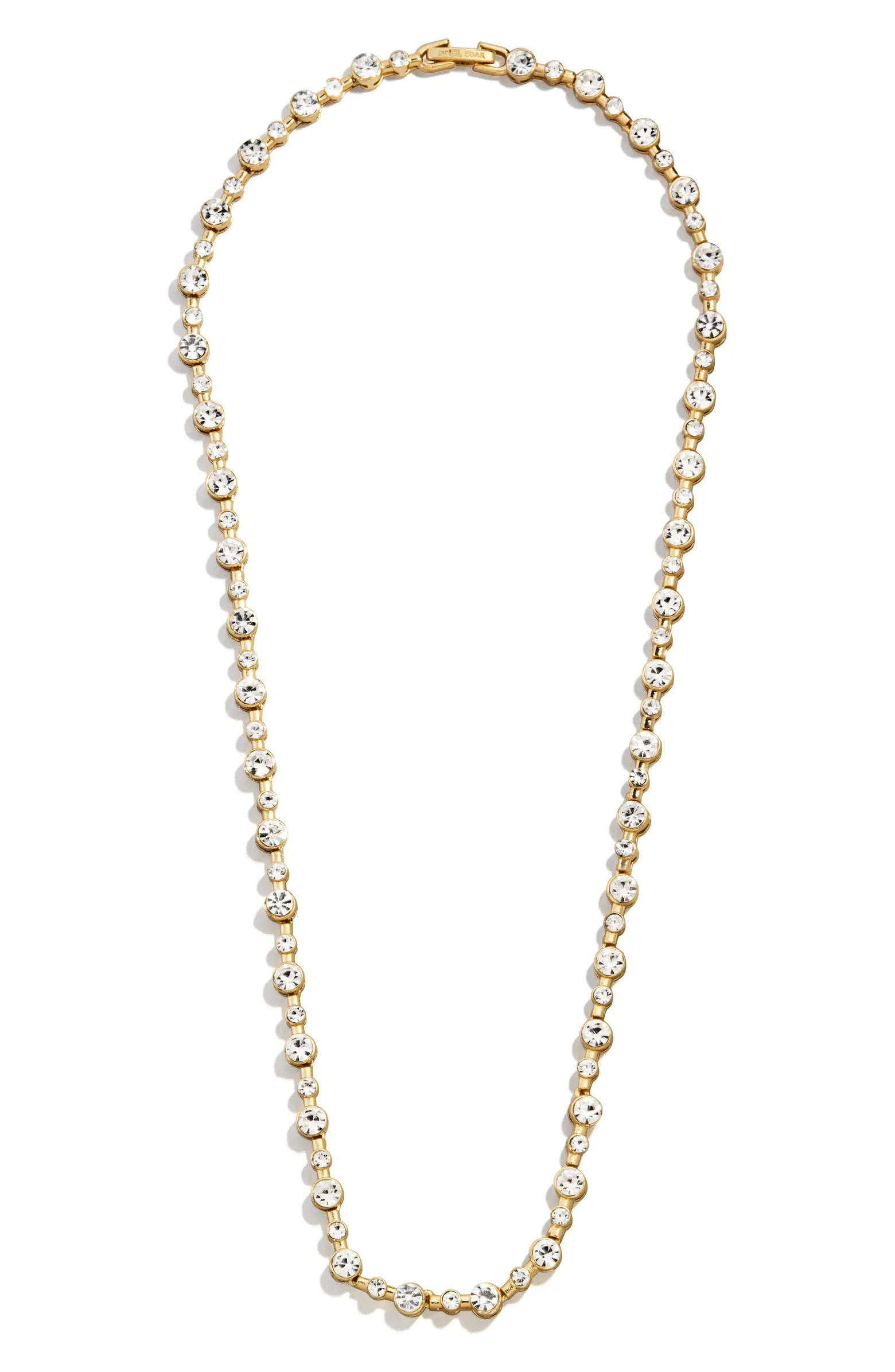 Round Bezel Tennis Necklace | Nordstrom