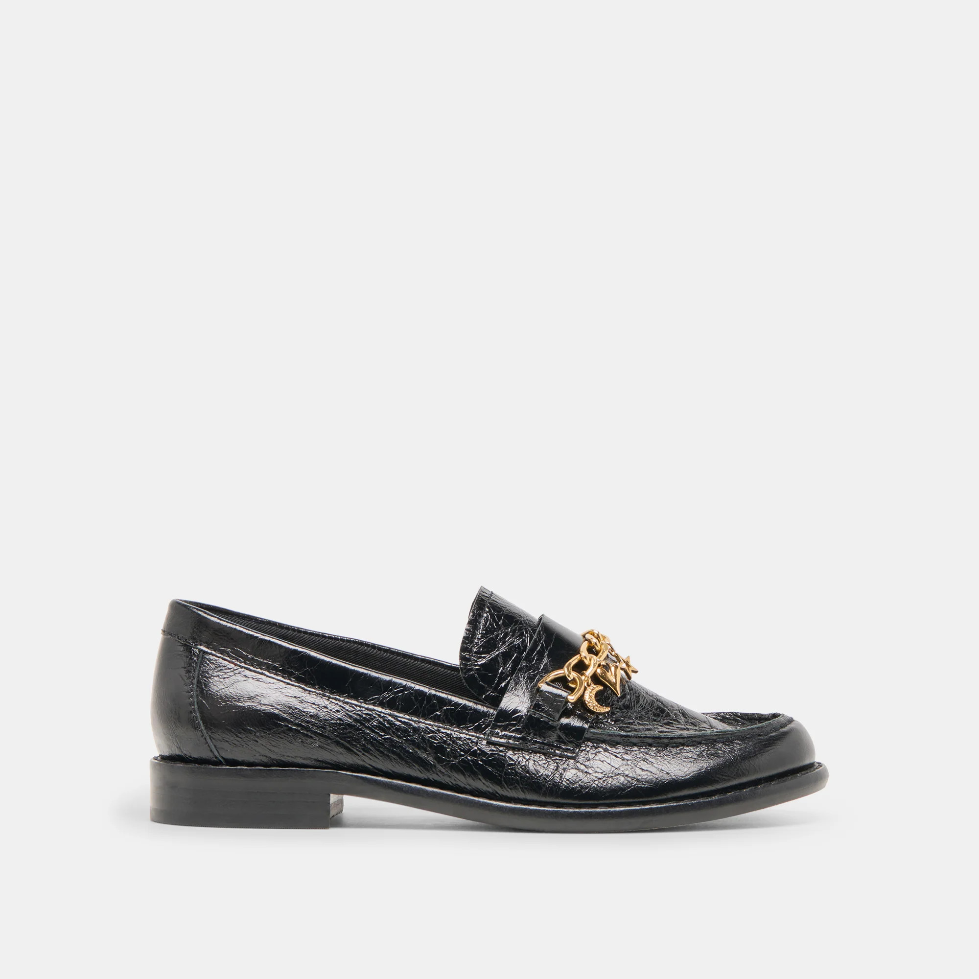 Waylen Loafers Midnight Crinkle Patent | DolceVita.com