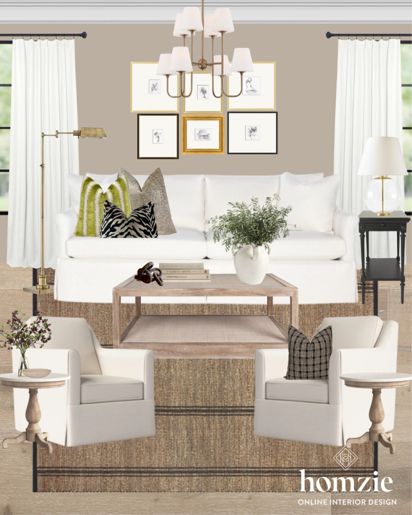 Love this living room design! The chartreuse velvet pillow and animal print throw pillow gives this sophisticated style a pop of fun! Don’t be afraid to mix and match patterns and textures!

#LTKFind #LTKunder100 #LTKhome